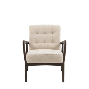Humber Armchair Cream Faux Sheepskin 690x760x800mm