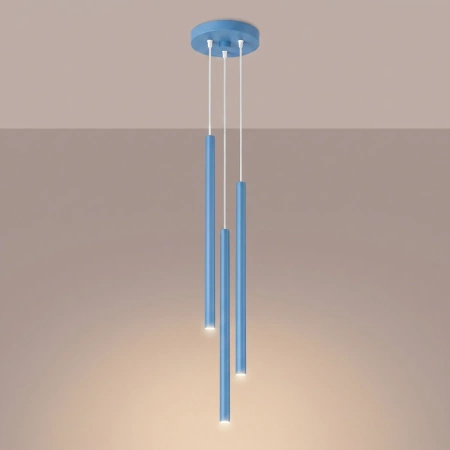 Lampa wisząca PASTELO 3P błękitna