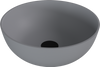 BANERA ROUND umywalka kompozytowa nablatowa, średnica 39cm, szary mat