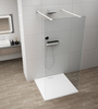 ESCA WHITE MATT jednoczęściowa kabina przysznicowa Walk-In, szkło czyste, 1400 mm