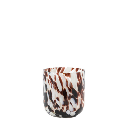 Confetti Candle Brown Small Peony Musk
