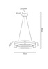 MOOSEE lampa wisząca SATURNUS 70 złota - LED, kryształ, stal szczotkowana
