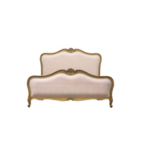 Eleganckie łóżko tapicerowane 6' Linen Weathered