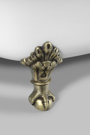 REGATA wanna wolnostojąca 175x85x61cm, nogi brąz, biała