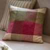 Dursley Check Cush Cranberry&Olive 450x450mm