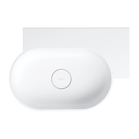 OVO M+ umywalka nablatowa/wisząca - prawa, 55 x 38 cm, biały mat