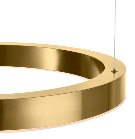 Lampa wisząca CIRCLE 60 cm - LED, ring mosiądz szczotkowany