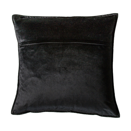 Poduszka Meto Velvet Oxford Cushion Black 580 x 580 mm