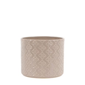 Selva Embossed Planter Grey 173x170x146mm