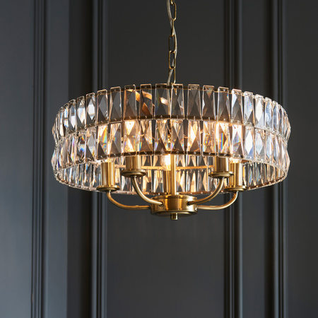 Clifton 5 Pendant Light Antique Brass