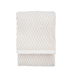 Jacquard Velvet Knitted Throw Natural 1500x2000mm