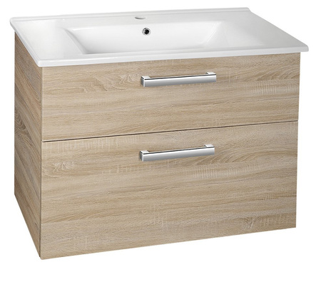 VEGA szafka umywalkowa 82x67,6x43,8cm, 2 szuflady, dąb platin