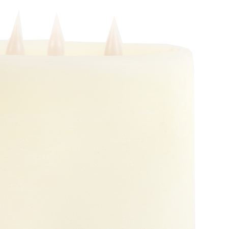 LED 3 Wick Candle Ivory 150x150x150mm