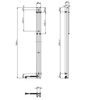 Elektryczny grzejnik łazienkowy Silhouette Quadro 90х1500 Sensor prawa, czarny