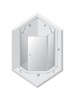 Kabina prysznicowa NEW SOLEO GUNMETAL BRUSHED 1D pięciokątna U 90x90x195 szkło czyste 6mm Active Shield 2.0