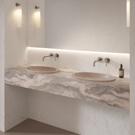 SHELL M+ umywalka podblatowa, 48 x 31 cm, dune beige mat