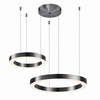 Lampa wisząca CIRCLE 2 40+60 cm - LED, ring tytan szczotkowany na 1 podsufitce