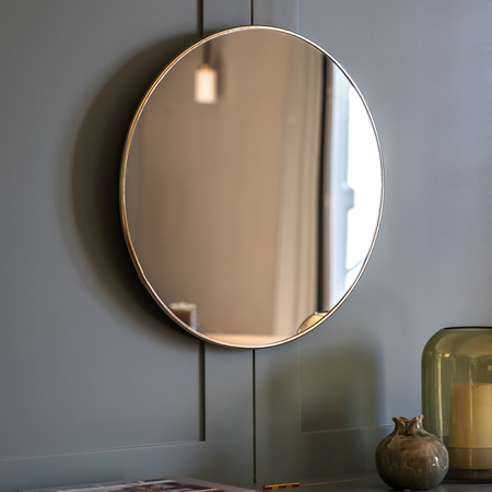 Highline Round Mirror Brass 500x20x500mm