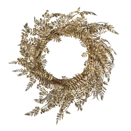 Morgan Delux Leaf Wreath Champagne Gold 610mm