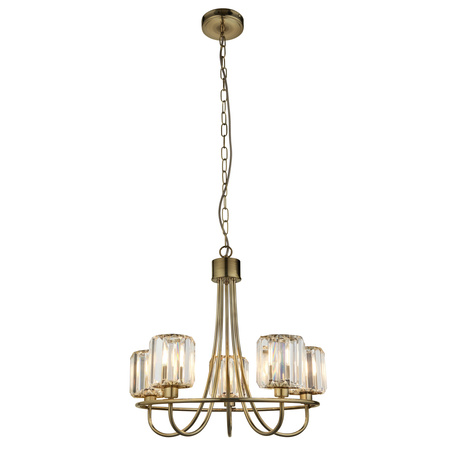 Berenice 5 Pendant Light Antique Brass