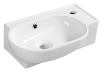 YUMO umywalka ceramiczna narożna 45x28cm, biały