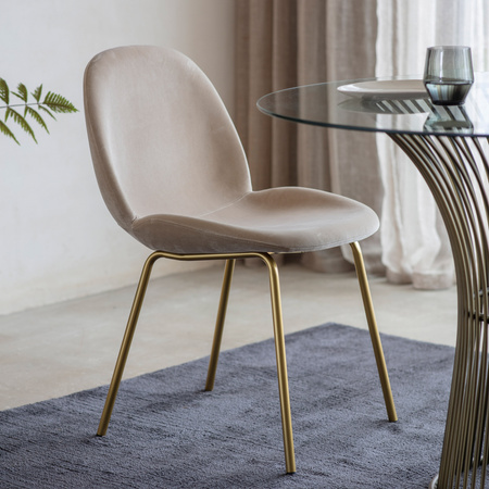 Krzesło Flanagan Oatmeal Velvet (2 szt.)