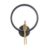 Lampa ścienna AMICI RING 27 cm - LED, metal, czarna z dekoracyjną złotą postacią