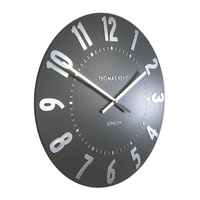 Mulberry Wall Clock Graphite Silver 20in