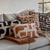 Stitched Border Waffle Throw Apricot 1300x1700mm