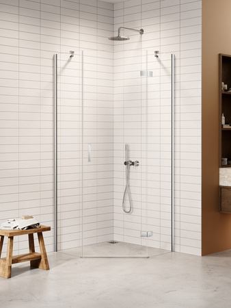 Kabina NESTA chrom 1D pięciokątna P 90x90x200 czyste 6mm Active Shield 2.0