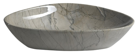 DALMA umywalka ceramiczna nablatowa 58,5x39 cm, grigio