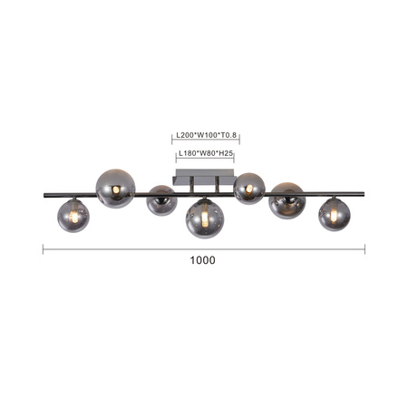 9214-0710 Lampa sufitowa siódemka SEVILLA