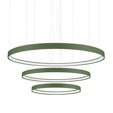 Żyrandol RIO 3 55/78/110 zielona oliwka LED 4000K