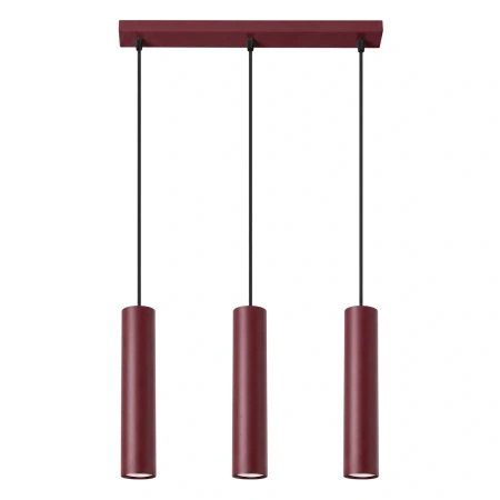 Lampa wisząca LAGOS 3L burgund