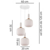 POTRÓJNA LAMPA WISZĄCA LOFT BIAŁA GATO W3-RD
