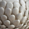 Layered Leaf Table Lamp Base Ivory Crackle Small