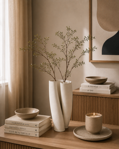 Wazon dekoracyjny BIZZOTTO MAELI BEIGE H33,5 – beżowa ceramika 3D