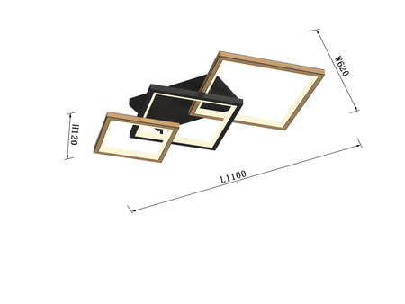 9022-306M Lampa sufitowa Matera romby