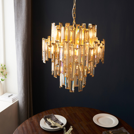 Viviana 12 Pendant Light Gold/Champagne Crystal