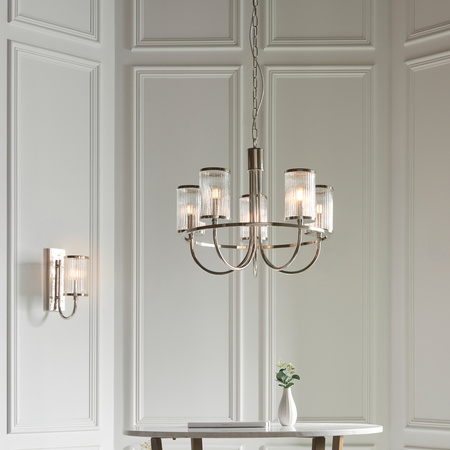 Henbury 5 Pendant Light Bright Nickel