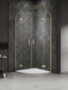 NZ2 Kabina NESTA LIGHT GOLD 2D półokrągła 100x100x200 czyste 6mm Active Shield 2.0
