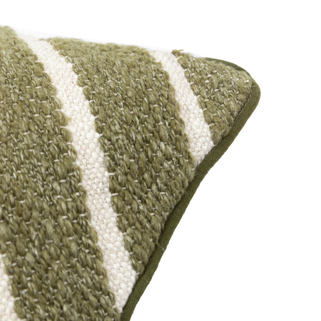 Hemsby Stripe Woven Cushion Olive 450x450mm