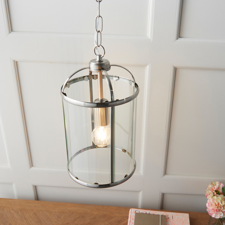 Lambeth Pendant Light Satin Nickel