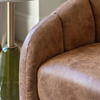 Atella Tub Chair Antique Tan Leather 780x810x740mm