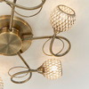 Aherne 5 Ceiling Lamp Antique Brass