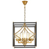 LAMPA WISZĄCA LOFT CZARNO-MOSIĘŻNA QUADRATO