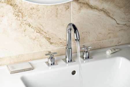 TRAX trzyelementowa bateria umywalkowa, chrom