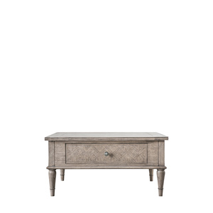Stolik kawowy Mustique Square z 2 szufladami 900 x 900 x 435 mm
