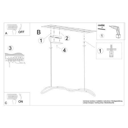 Lampa wisząca GALAKSE 148 czarna LED 2700-6500K