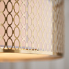 Lampa sufitowa Cordero – złota / biała, 43 × 43 × 26 cm